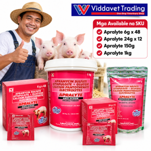 APRALYTE fast-acting anti-scouring powder 1box x 48pcs (6g)Apralyte powder apralyte for pigs150 grams 24 grams per box