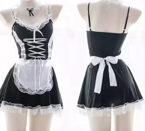 ชุดคอสเพลย์เซ็กซี่แม่บ้าน รุ่น SE71 ชุดเมดแม่บ้าน ราคาส่ง🔥 ใหม่เชือกสายไขว้ ชุดนอนไม่ได้นอน