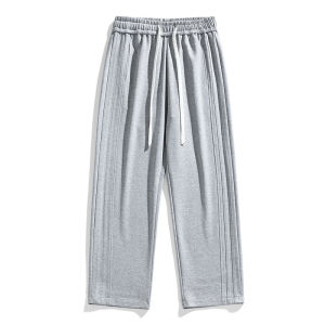 [ Summer New ][ Summer New ] Gray Pants for Men 2025 Spring Summer New Loose Straight Casual Long Pants Youth Wide Leg Sports Sweatpants Men [ Ultra-thin and breathable ][ Ultra-thin and breathable ]
