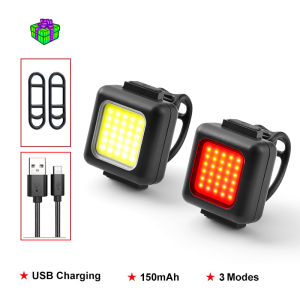 Bike Light for MTB Tail Light Waterproof Usb LED Bicycle Headlight Taillight Back and Front Light Bicycle Light Set Cycling Safety Warning Lights