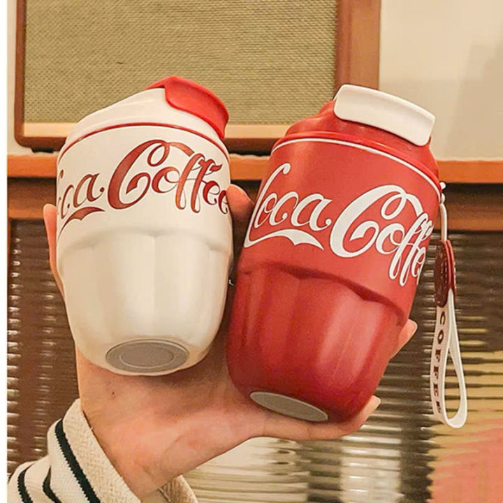 [Thân cốc có in chữ] Cốc nước giữ nhiệt Coca-Coffee Inox 304phong cách ...