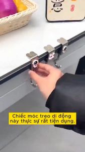 Móc treo balo túi xách bằng chất liệu kim loại cứng cáp xoay 360 độ móc treo đồ cạnh bàn có thể xoay điều chỉnh dễ dàng MocCB