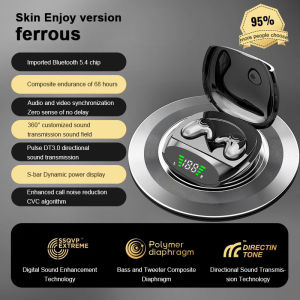 TWS Bluetooth 5.3 Wireless Earbuds Invisible IPX5 Waterproof Noise Cancelling Sports Headphones 20H Playtime Comfort Fit for Android iOS