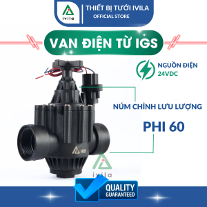 Van điện từ IGS 60mm (2) - IGV160H van từ phi 60 van điện từ 220v/24v chống nước dùng được ngoài trời Chất liệu nhựa cao cấp gia cường sợi thủy tinh độ bền cao -  Điện áp 220VAC/24VAC/24VDC