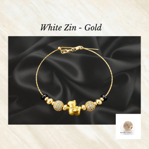 Elegant Dual Zirconium Bracelet with Horse Motif Charm | Gold / Platinum Tone | Gift Box Included