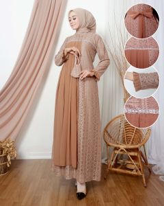 COD-Baju Gamis Brokat Wanita Motif Salendang Terbaru Wanita Muslimah Gamis Kondangan Pesta Mewah