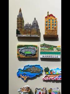 European Spain Travel Souvenirs: Magnetic Fridge Magnets Gifts and Landmark Buildings Decorations
