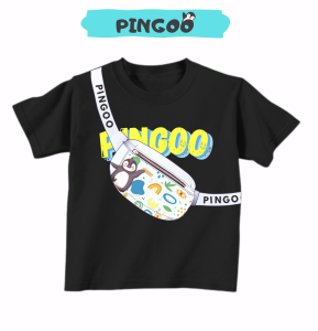 Baju Kaos 3D Waistbag Pingoo Anak Katun Combed 30s