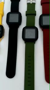 Jam Tangan Casual Pria/Wanita Digital Strap Rubber Free Box & Baterai