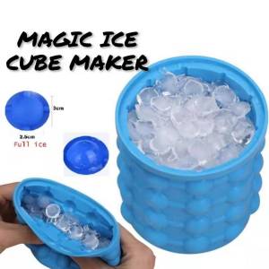 Ice Cube Maker Genie Silicone Rubber Molds Tray Frozen Storage Saving Ice Bucket Bekas Acuan Ais Batu