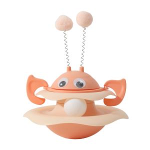CANICECA Tumbler Structure Cat Turntable Toys Multi Tier Track Plastic Cat Track Toy  Spring Pom Poms Bee Tumbler Toys Kitten Exercise