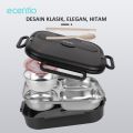 ECENTIO Tempat Makan 4 Grid Lunch Box Kotak Stainless Steel 304 1000ml. 