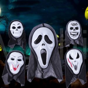 ER52858 Simple Scary Halloween Decoration Prom Party Supplies Trick Toys Cosplay Party Ghost Face Horror s Screaming Halloween s
