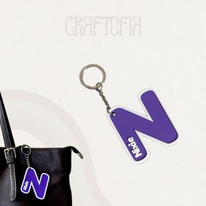 CRAFTOFIA Personalized Name & Initial Keychain/ Name Charm/ Giveaways I Premium 3D Printed PLA