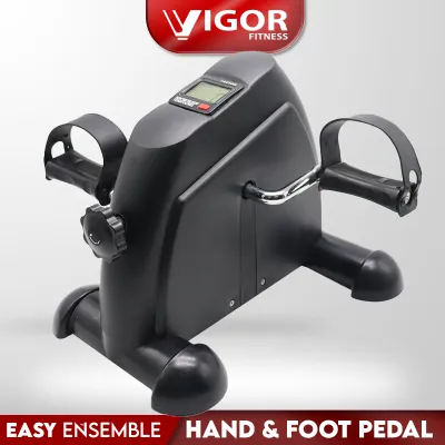 Portable Hand and Foot Pedal Exercise Bike with Display Meter