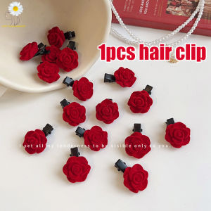 Cute Red Tassel Hair Clips Hair Ties Girls Chinese Spring Festival Bow Knot Hairpins Elastic Ponytail Hair Ropes for Kids New Year Hair Accessories