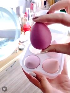 4Pcs/Box Makeup Sponge MakeuBeauty Egg beauty Use For Dry And WetFoundation Super Soft Color Sponge COD