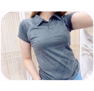 COD-Baju Kaos Polo Kerah Wanita Lengan Pendek/Kaos Wangki Wanita/Kaos Kerah Wanita Polo/Kaos Polos