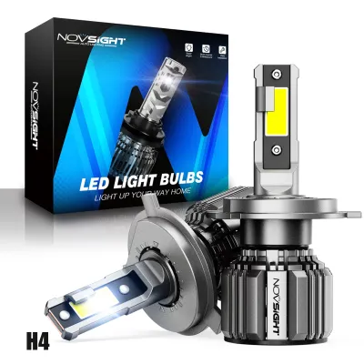 Novsight N74 LED Headlight Bulbs 9005(HB3) 9006(HB4) 9012(HIR2) H1 H3 H4 H7 H11 LED Light for Car High/Low Beam Fog Light 6500K Super Bright 72W 10000LM Plug&Play 2Pcs