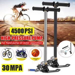 Pcp Pump for airgun 6000Psi/4500Psi High Pressure Hand Pump 3 Stage Air Pump For High Pressure Tires And Pre-Charged Pneumatic Airguns Pcp Airgun Rifle Pump Tire Inflator with Gauge for Air RifleBallBikeCarMotorcycleAir Cushion pcp pump for airgun