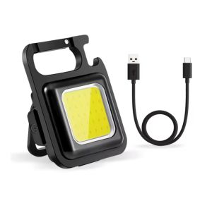 Multifungsi Mini Senter COB Rechargeable Keychain Led Senter Saku Portabel/ Lampu Senter Led Serbaguna