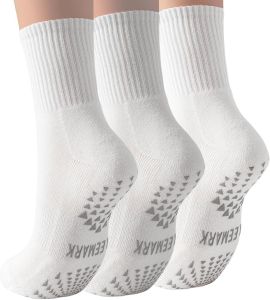 ULEEMARK Womens Pilates Non slip Yoga Socks Dance Gym Exercise Ankle Socks
