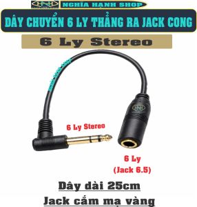 Dây chuyển 6 Ly thẳng ra 6 Ly Cong chữ L Dây chuyển Jack 6 Ly cong 90 độ Dây 6 Ly đầu đực cái