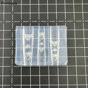 【ZP】 Flash Sale Cute French Lace Chain Flowers 3D Acrylic Mold Swan Nail Art Decorations DIY Silicone Decorated Nail Art Templates Nails Mold Tool