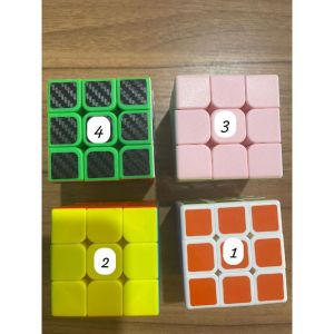 PROMO# Rubik Rubic magic Cube Profesional Motif Carbon macaron