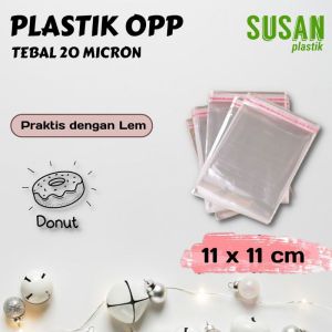 PLASTIK OPP 11X11 (SEAL/LEM) 20 MIC/ PLASTIK KEMASAN KUE