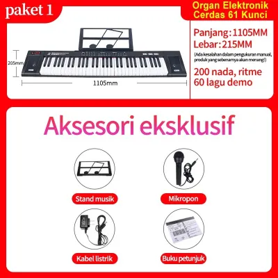 Piano Elektronik Multifungsi / Rumah Pintar Keyboard Piano Elektronik 61-Key / Organ elektronik Anak