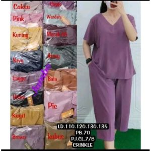 PROMO TERLARIS SETELAN ANDIN/ SET BAJU MURAH NEW SET STELAN KEKINIAN BAHAN CRINGKLE AIR FLOW BERKUALITAS