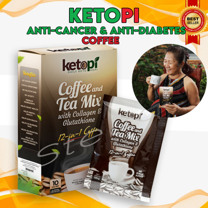 Original Ketopi Coffee Plus Tea Mix With Collagen and Glutathione Anti  Cancer and Anti Diabetes 12-in-1 Coffee Mix Health Benefits Coffee - Lazada  | Lazada PH