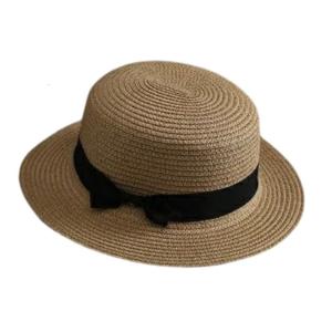 Creative Bows Decorated Straw Hat Comfortable Wear Office Commute Straw Hat for Daily or Special Occasion Wedding Guest