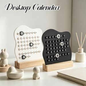 Nordic Acrylic Calendar MontessoriCalendar Desktop Tabletop Center Decoration DIY Time Adjustable