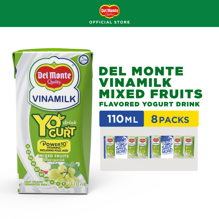 DEL MONTE YOGURT DRINK® VINAMILK Mixed Fruits Drinkable Yogurt BAON ...