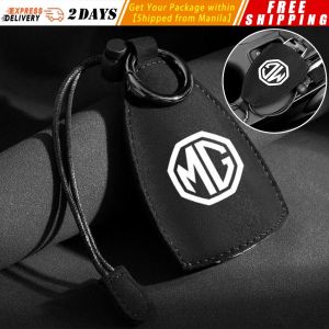 MG Creative Key Case Solid Color Car Key Holder Universal Bag Suede Leather Mini Cute Key Bag Cover Case Holder Key-Bag