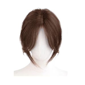 HANZE Natural Part Fake Bangs Fringe Clourse Invisible Clip-In Bang Extension Fashion Middle Part Synthetic Topper Hairpiece Women