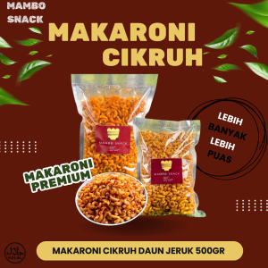 Makaroni Cikruh Daun Jeruk 500gr Pedas Gurih - Cemilan Bikin Nagih