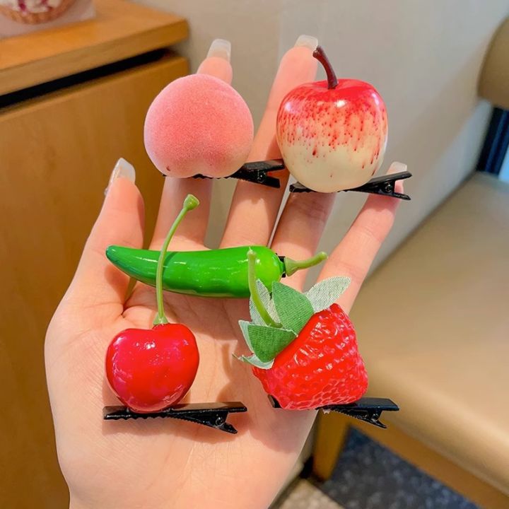 Kẹp tóc mái bên cho bé gái, kẹp ngộ nghĩnh hình trái cây dễ thương ...