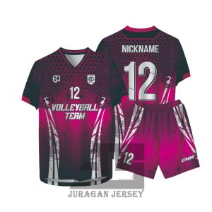 Setelan dan atasan jersey Bola voli pria wanita uniseks 27860 Fullprinting sublimation size S M L XL XXL