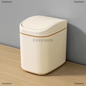[COD] Cozyroom Desktop Trash Can Small Mini Garbage Can Plastic Dustbin with Shake Cover for Home Office Waste Bins Household Cleaning