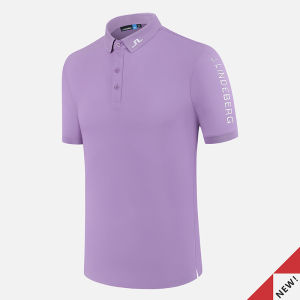 J. Lindeberg Golf Short-Sleeved T-shirt Mens Summer Comfortable Sports Polo Shirts Golf Clothing Mens Quick-Drying Jersey #2301