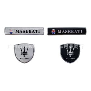 Car side emblem for Maserati Rear trunk logo Car body shield badge Scratches cover sticker Auto modification decoration