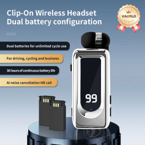 Lavalier Business Wireless Earphone Replaceable Battery Calling/Music 36H Vibration Reminder One-Click Photo Bluetooth Headset