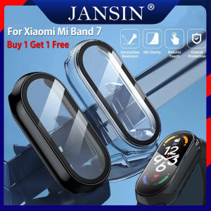 buy 1 get 1 free Glass Case for Xiaomi Mi band 7 Cover Screen Protector Film Miband 7 Smart Watchband Protective Strap Bracelet Mi band 7