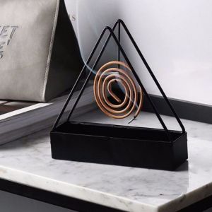 Triangle Iron Mosquito Coil Holder Creative Home Hanging Upright Incense Burner Mosquito Coil Box