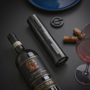 4-in-1 Electric Wine Bottle Auto Opener Kit Corkscrew Foil Cutter Pourer Stopper USB Rechargeable Red Wines Set