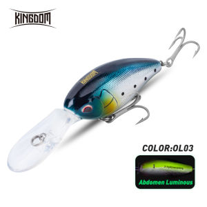 Kingpro thương hiệu kingpro OC-62 Crankbait lớn 62 cm/21.8g mồi câu nhân tạo mồi câu cá giống như thật mồi cứng nhựa được trang bị móc biển thích hợp cho nước ngọt và câu cá nước mặn cho cá vược và cá hồi là một bộ mồi câu lớn sát thủ.