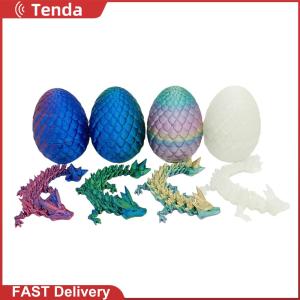 4Pcs 3D Printed Dragon Egg Executive Dragon Fidget Desk Toys 3D Printed Dragon in Egg Toys for Kids Gifts